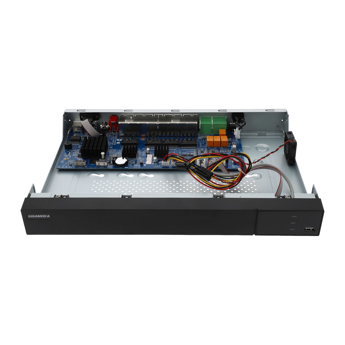 NVR 16 kanaler, 16 PoE, 2 HDD – Gigamedia NVA161602R – bild 3