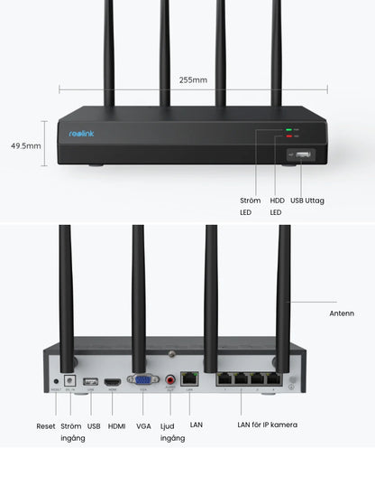RLN12W - 12 Kanal WIFI NVR